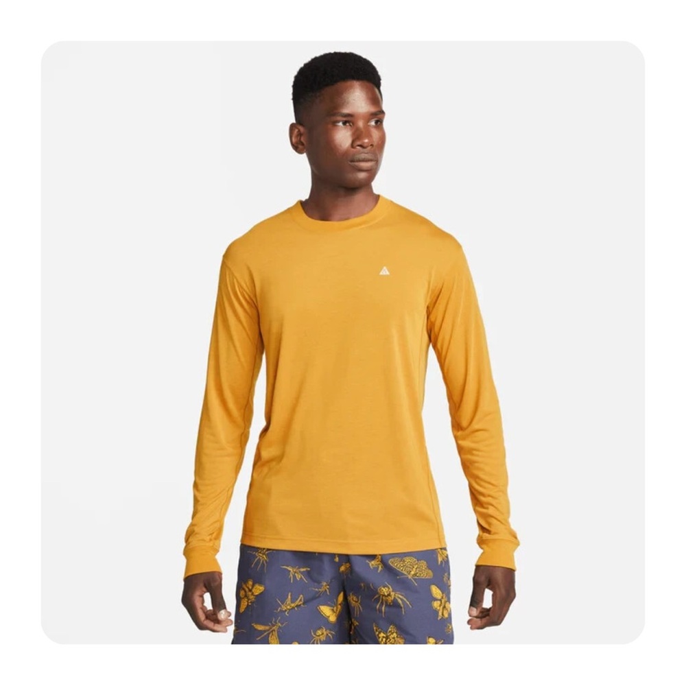 ★ NWT Nike Dri-FIT ACG "Goat Rocks" Long-Sleeve Top in Gold Suede/Sanddrift ★
